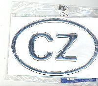 CZ Auto nálepka c. 20 stříbrná
