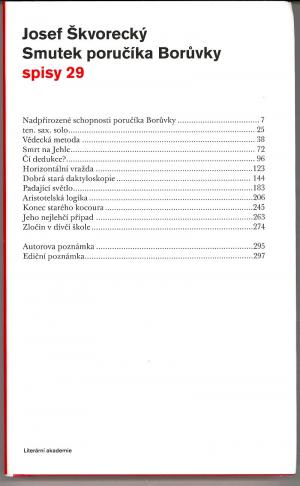 Smutek poručíka Borůvky Smutek poručíka Borůvky